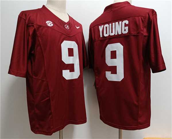 Men%27s Alabama Crimson Tide #9 Bryce Young Red 2023 F.U.S.E. Stitched Football Jersey